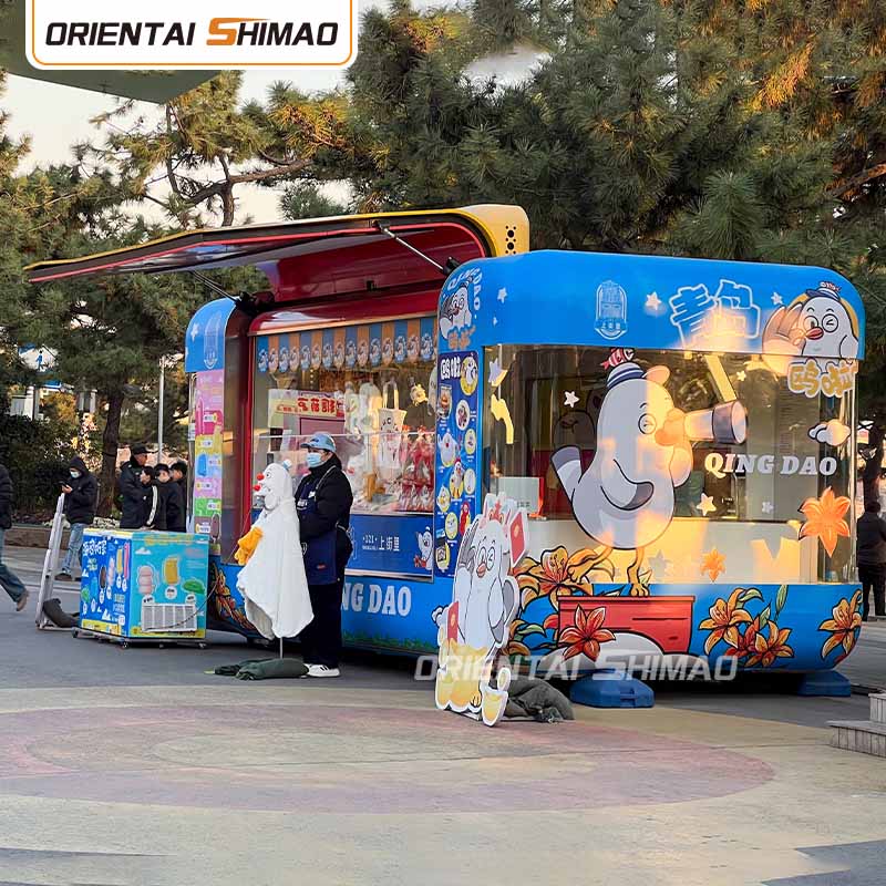 Élelmiszerkocsi kerekeken Összecsukható élelmiszerkocsi Vendéglátás Street Food Trailer Food Truck