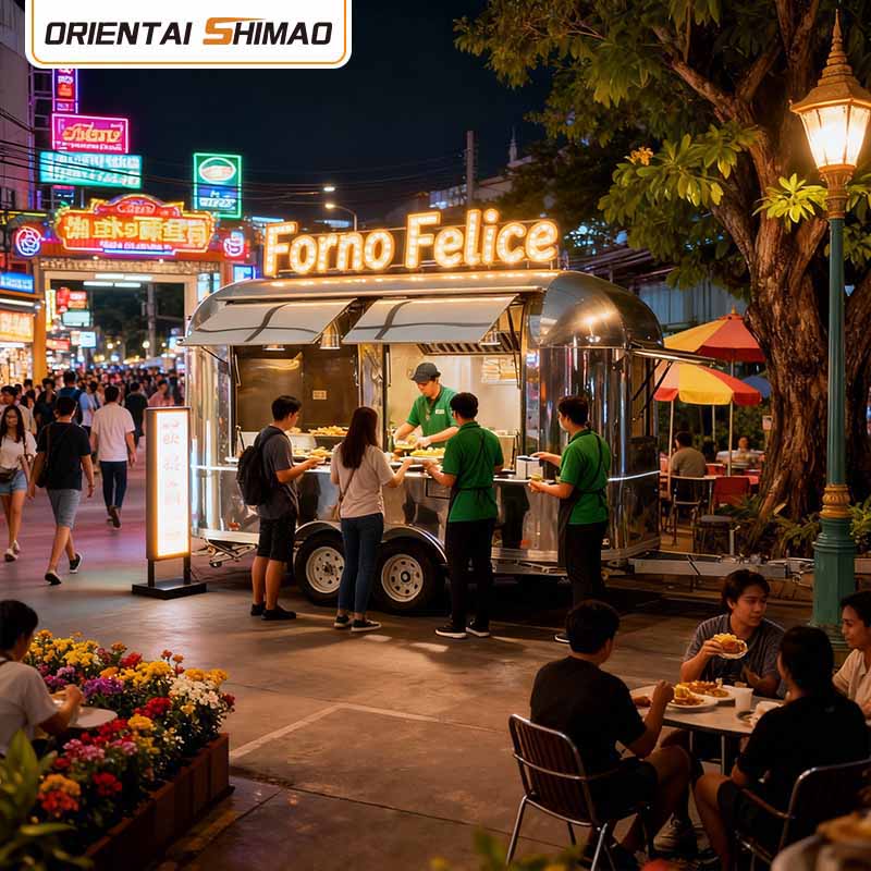 Élelmiszer-utánfutó teljes konyhával Olcsó Food Truck Kis élelmiszer-utánfutó Food Truck