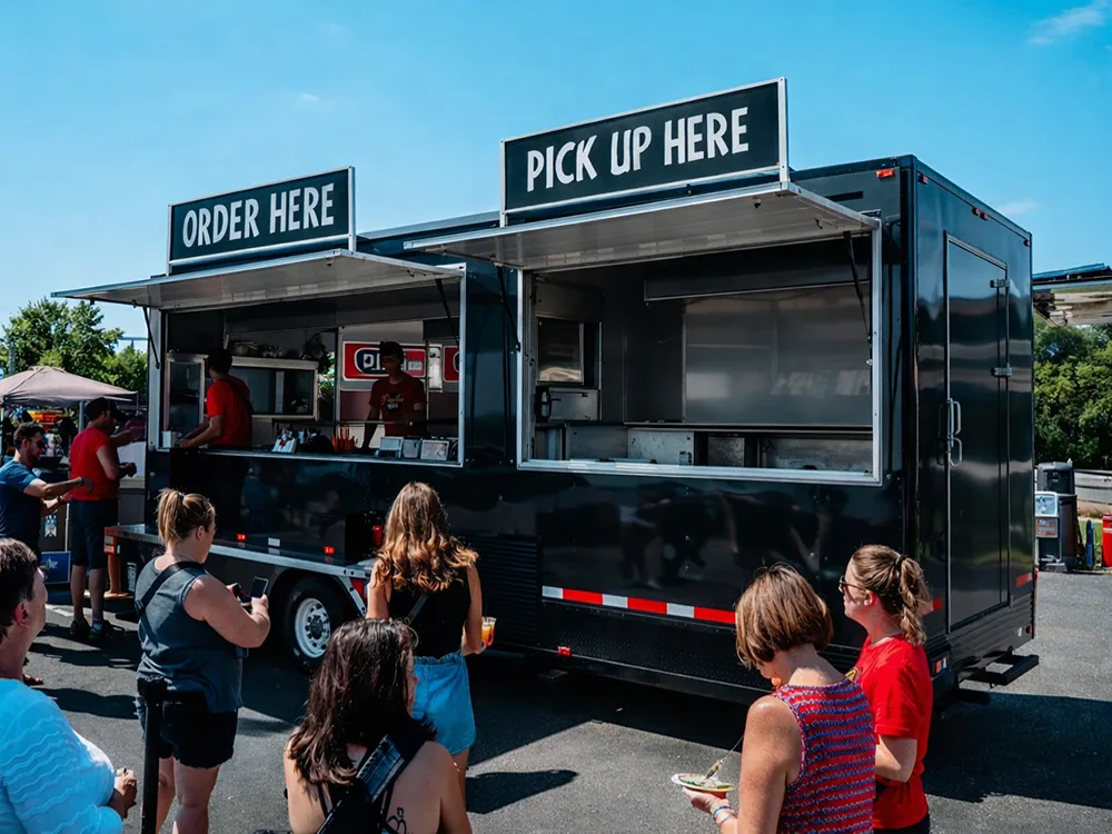 Square Food Trailer